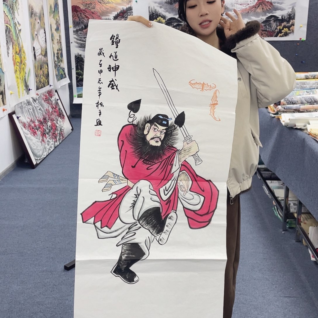 国画国画作品小姐姐放漏…