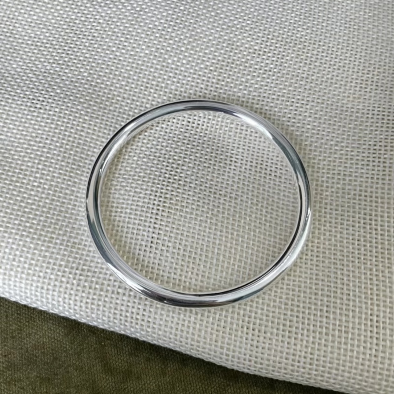 足银手镯 足银手镯 03号 光面素圈闭口实心足银手镯