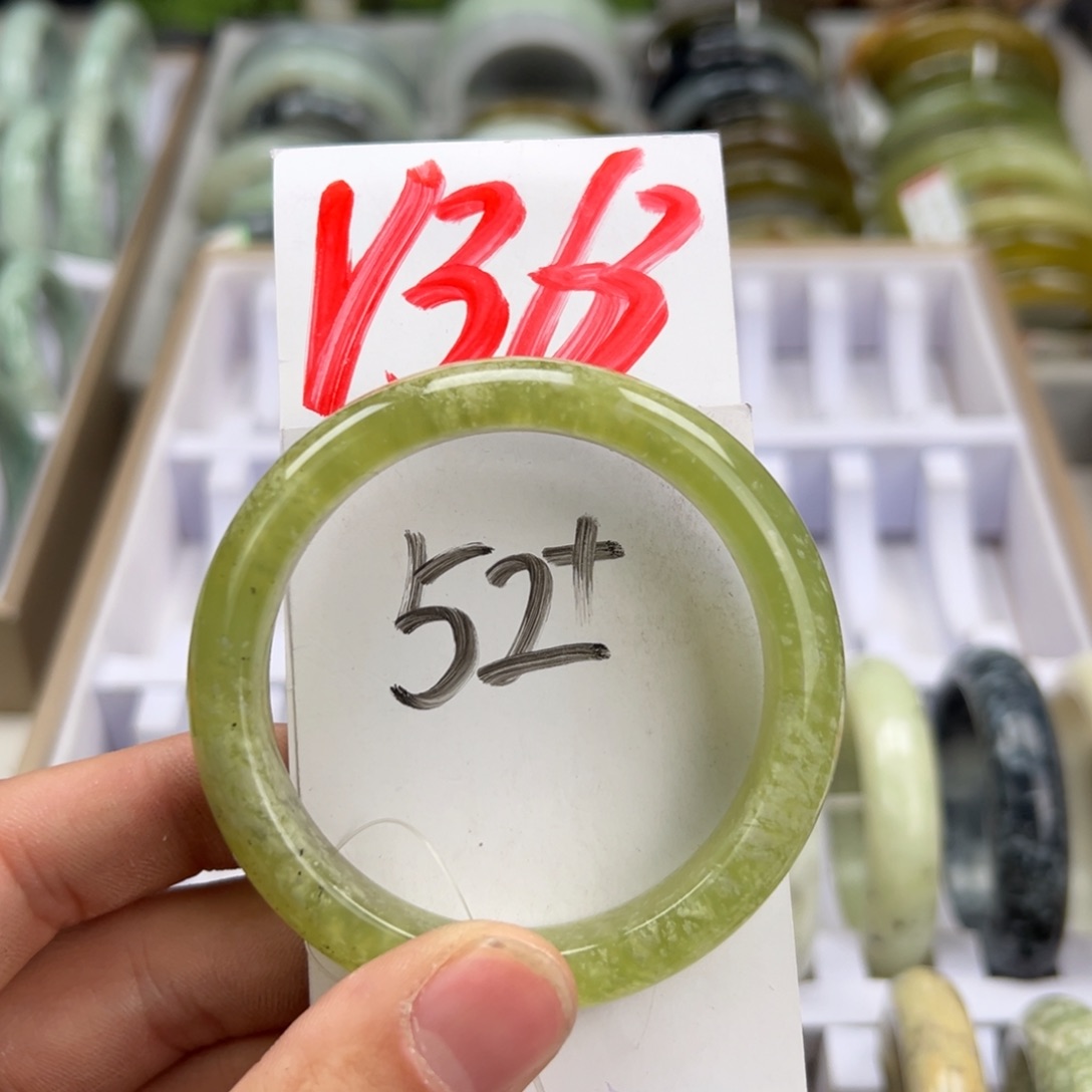 岫玉手镯未镶嵌天然岫玉微瑕