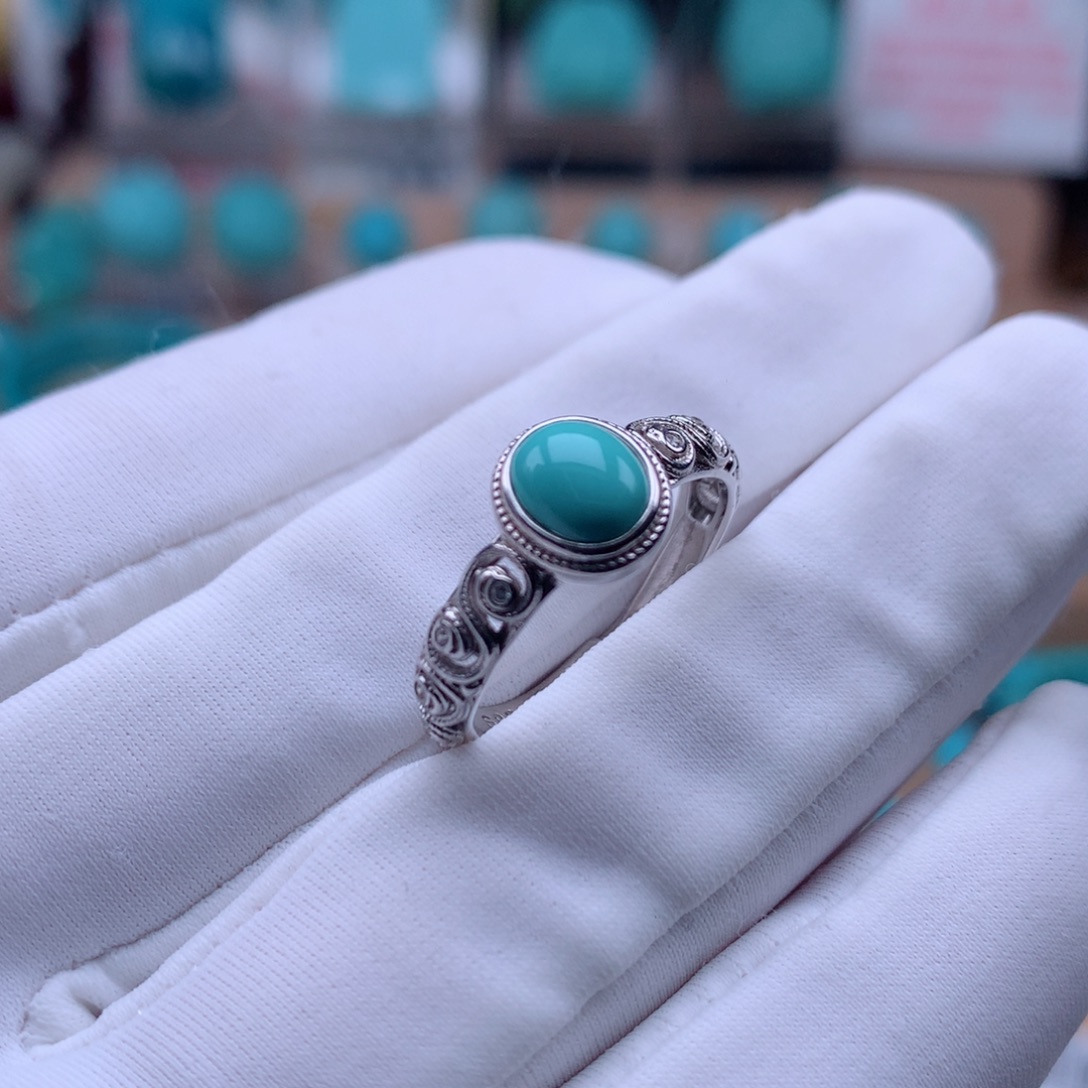 绿松石银S925镶嵌珠宝奇石