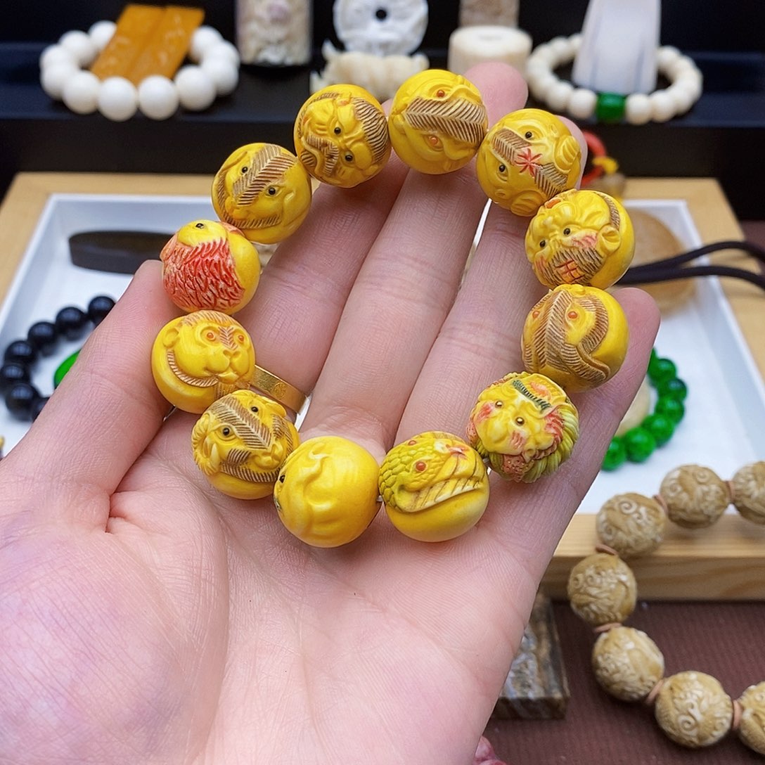 驼骨手串/手链20mm鹿角根付骨