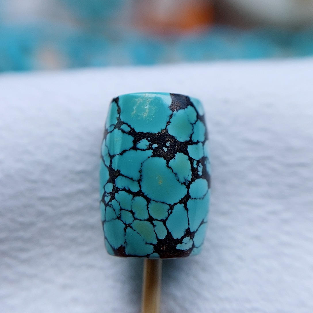 绿松石桶珠14.5未镶嵌