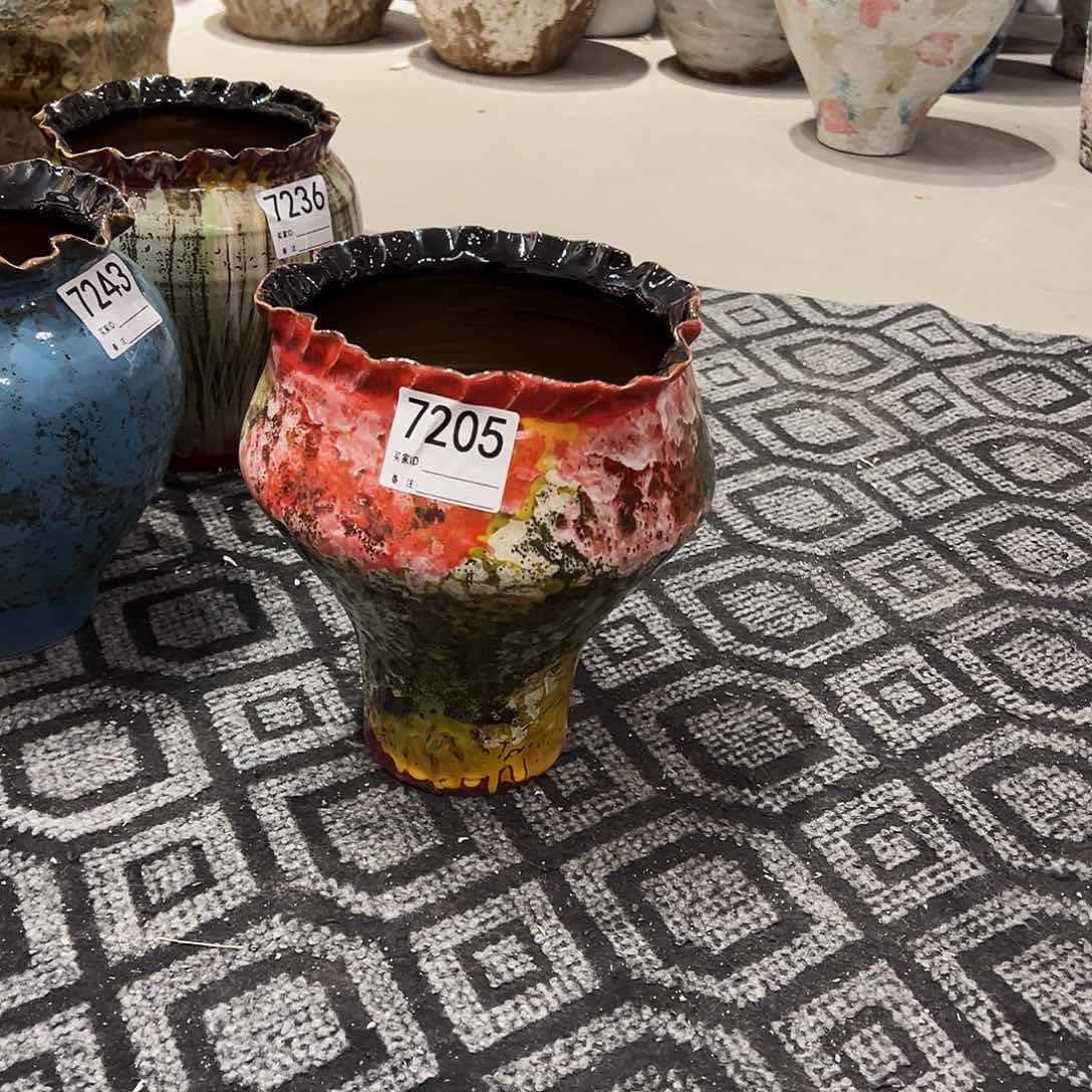 瓶7205高24口16已打孔陶瓷