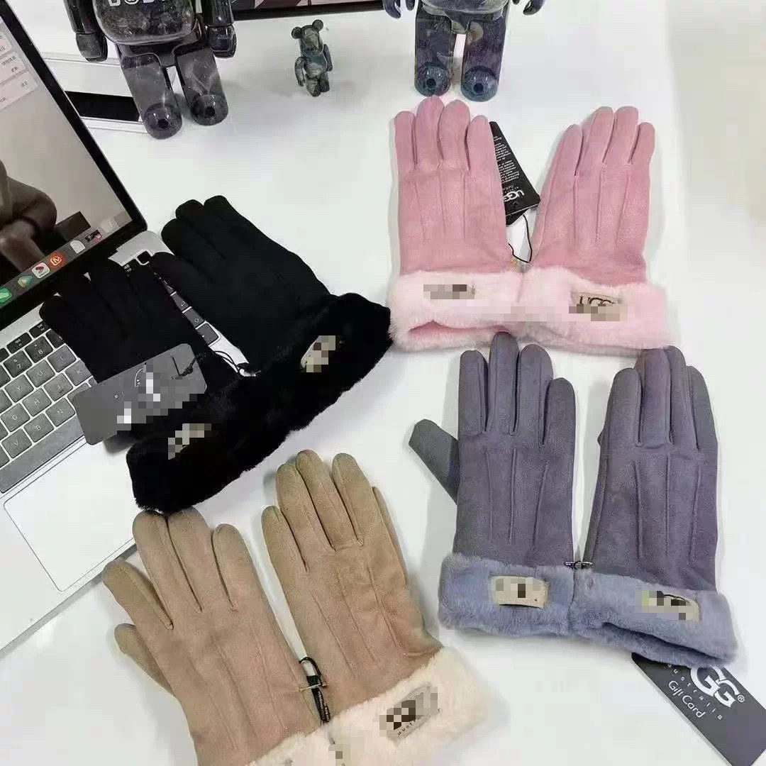 0011女士冬季加绒加厚绒面触屏防寒保暖骑车手套