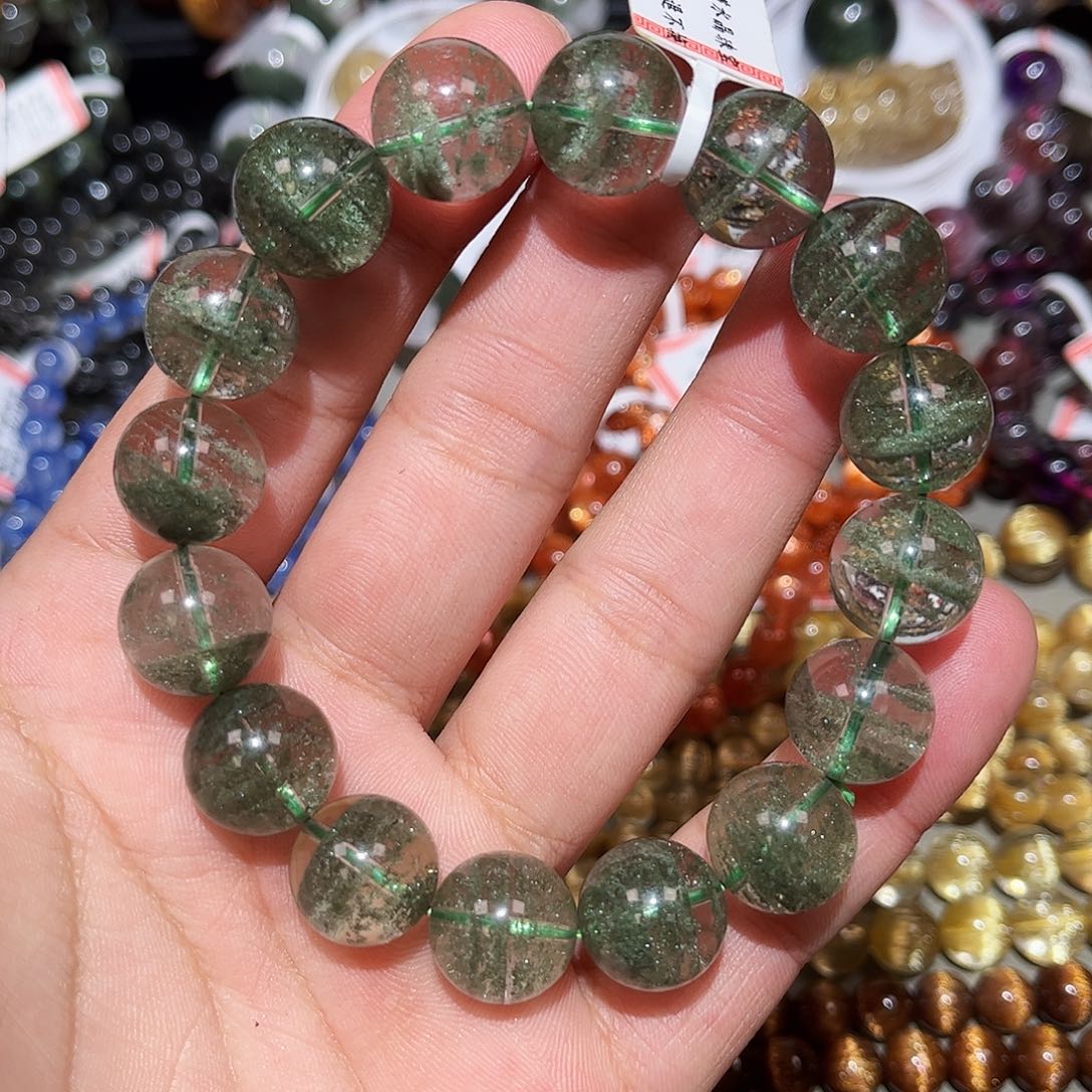 水晶手链未镶嵌绿幽灵千层