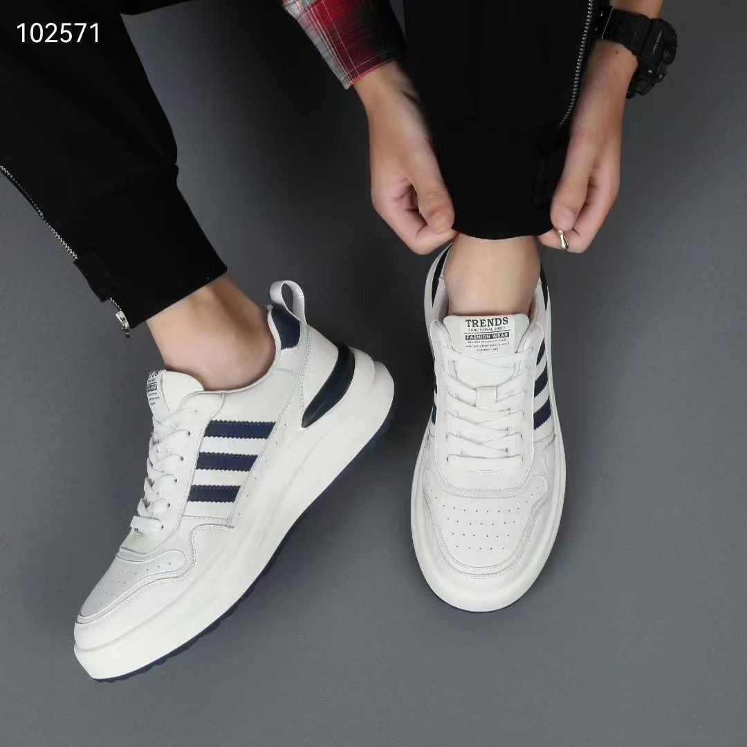 【轻奢名品】新款男士头层牛皮休闲鞋软底透气时尚百搭潮运动鞋2528