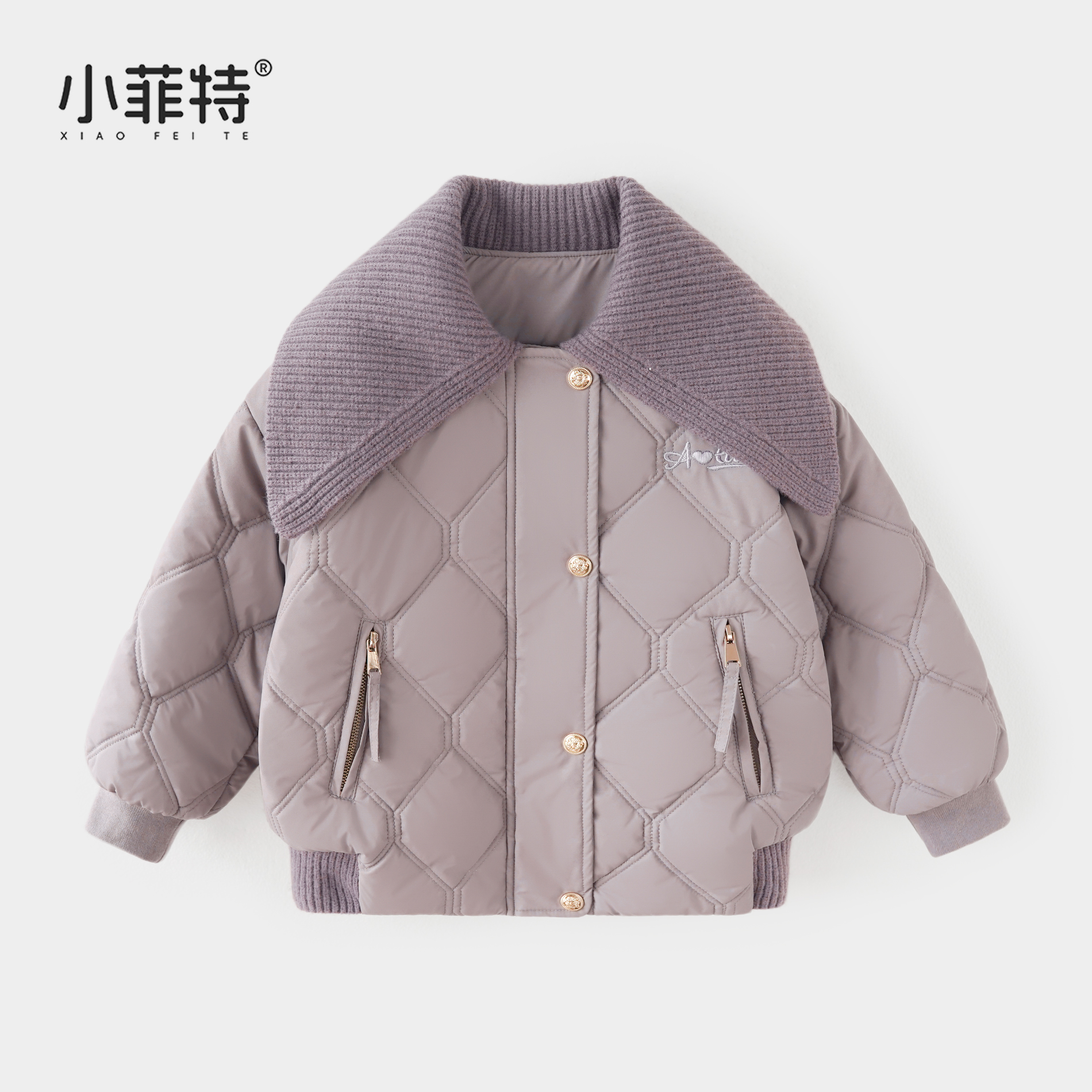 小菲特冬季新款女童装保暖上衣中大童休闲儿童加厚外套YNYD56466