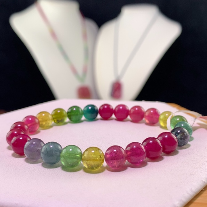 双色碧玺手链未镶嵌