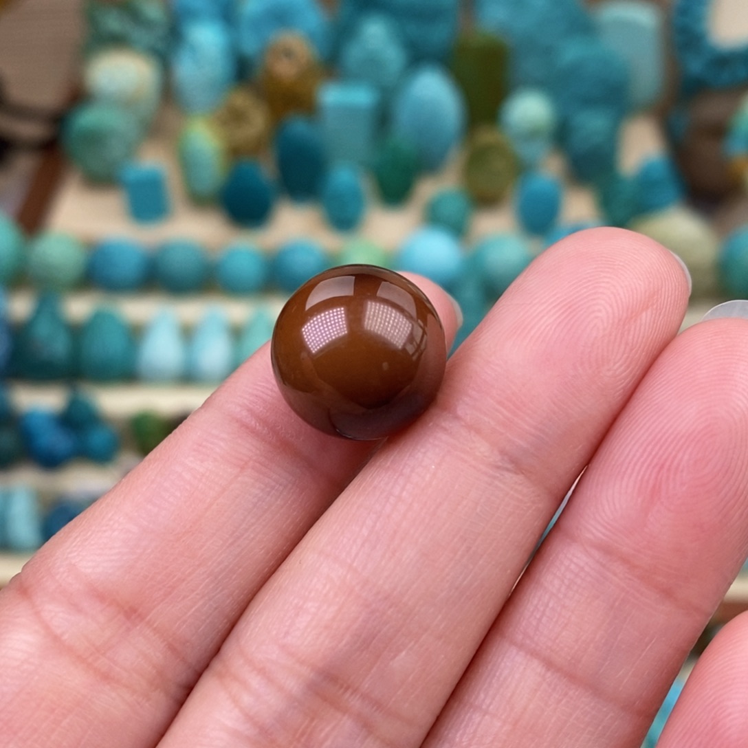 绿松石珠宝奇石未镶嵌13mm