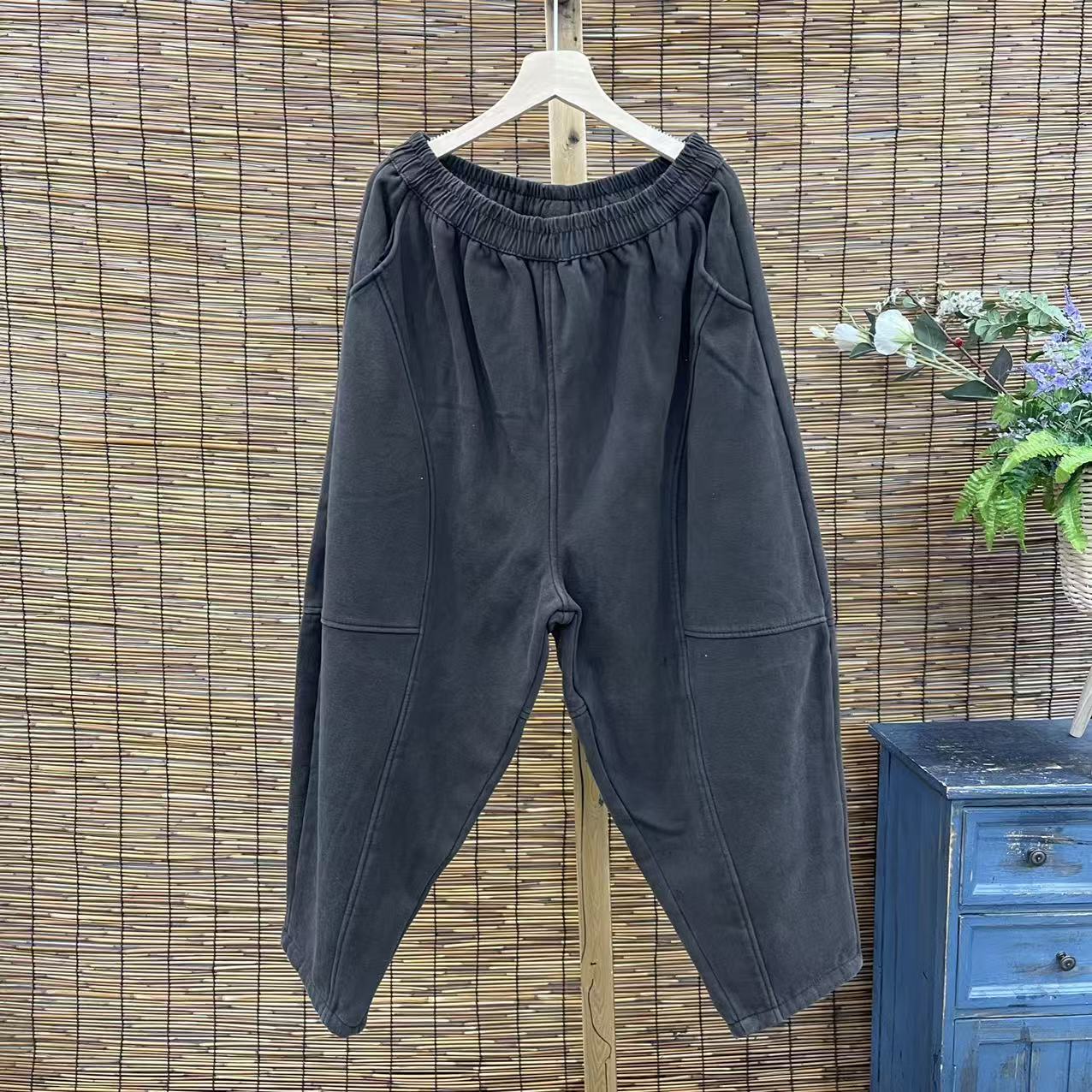 19048新款冬季加绒显瘦休闲裤