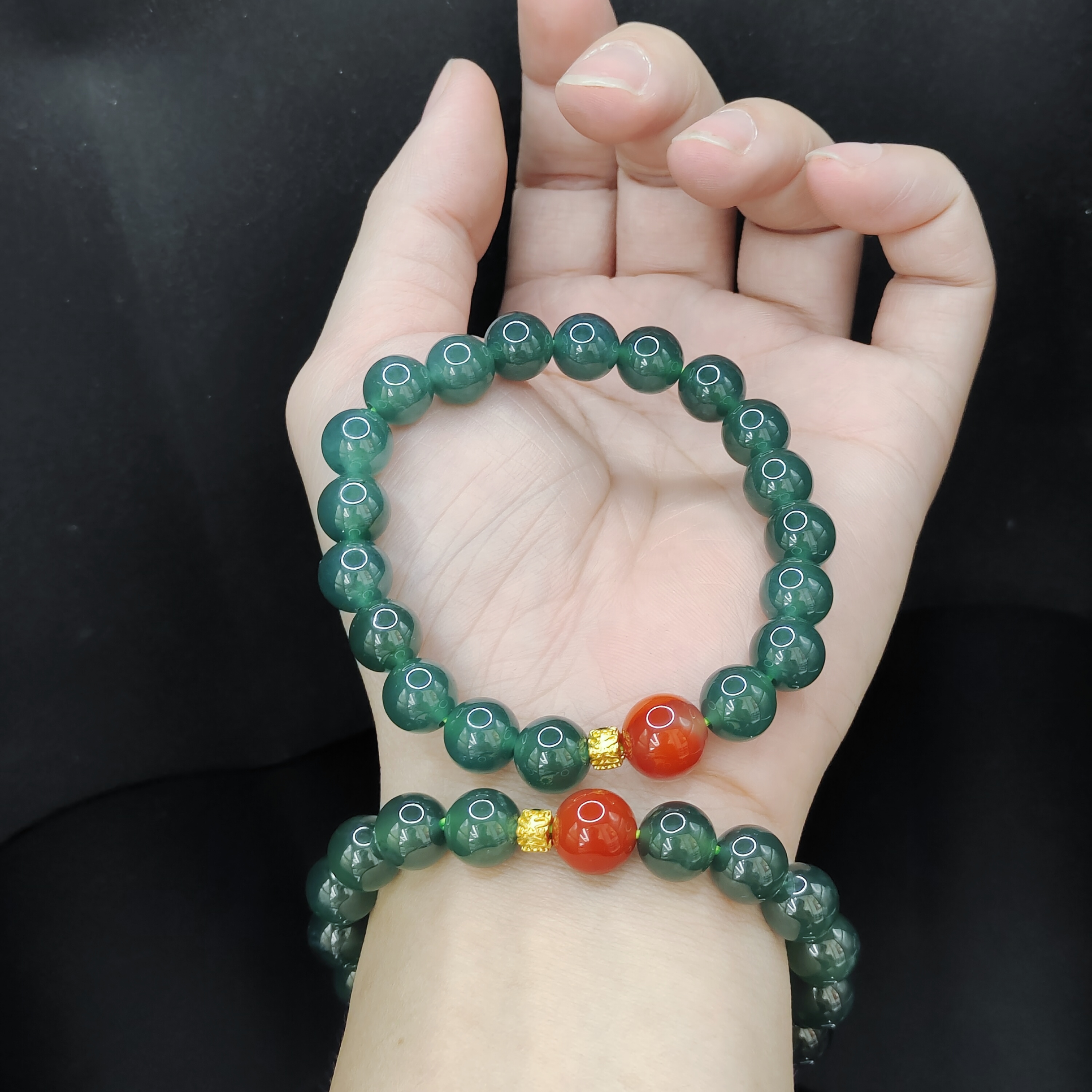 【老三珠宝】翡翠DIY单圈手串【多样性发其一】约9mm+