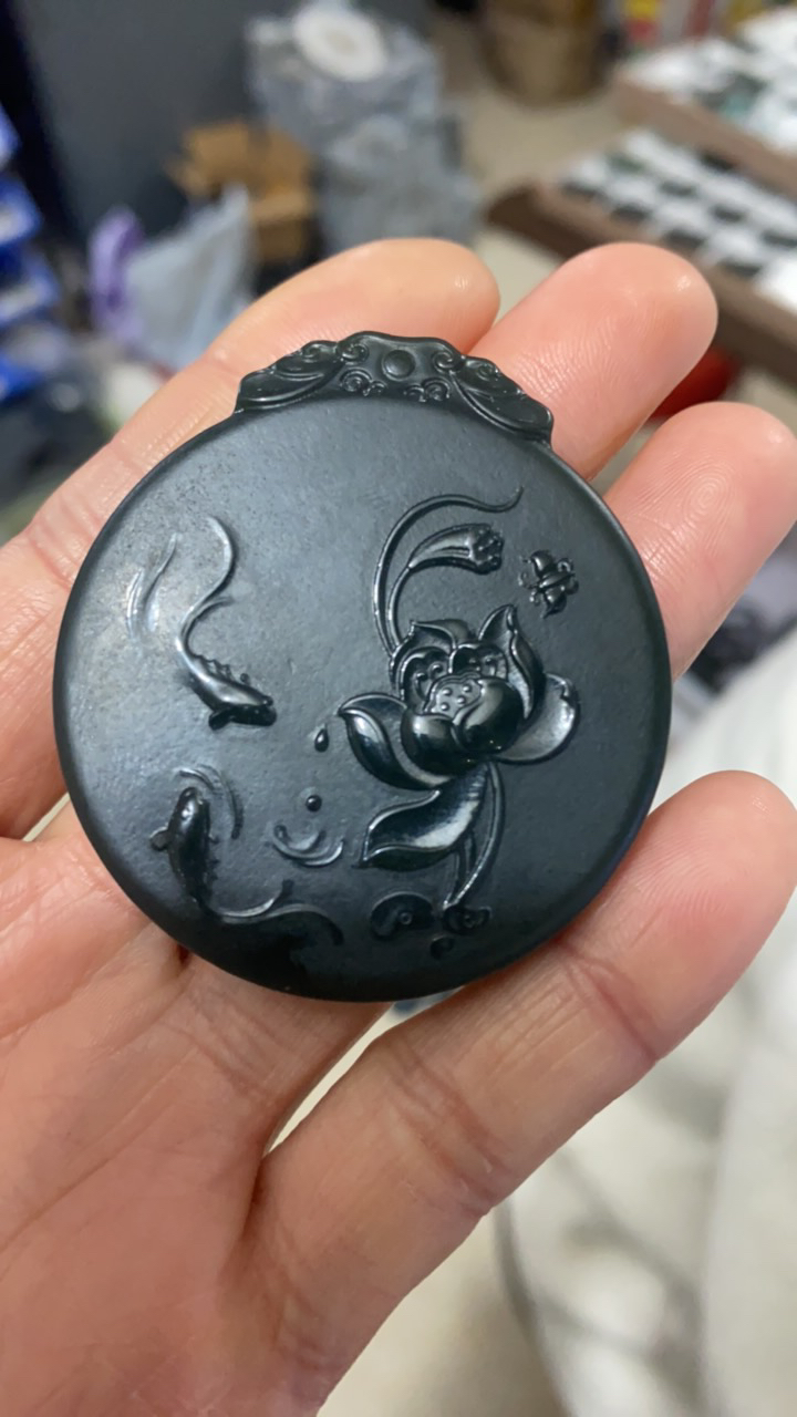 和田玉青玉富贵有鱼 