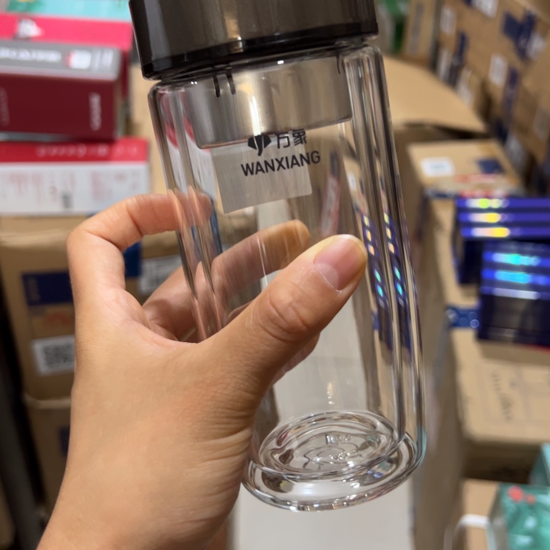 万象时空知了v406玻璃杯360玻璃杯➕杯套➕除垢剂