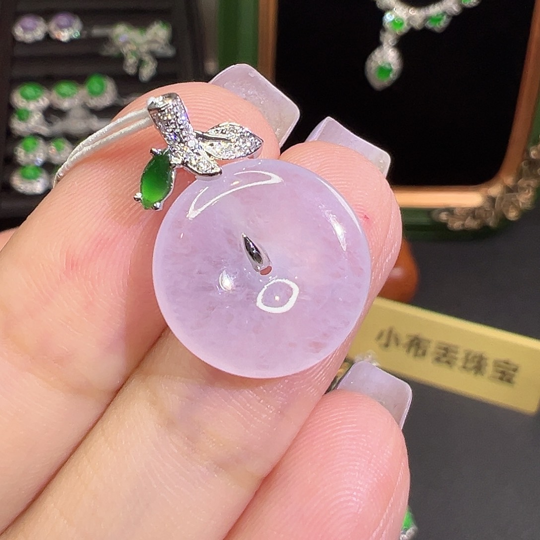 翡翠18K金镶嵌吊坠(不含链)翡翠