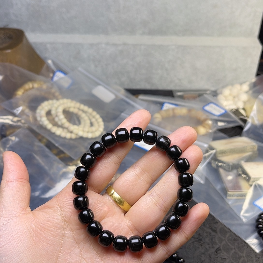 驼骨手串/手链88纯黑