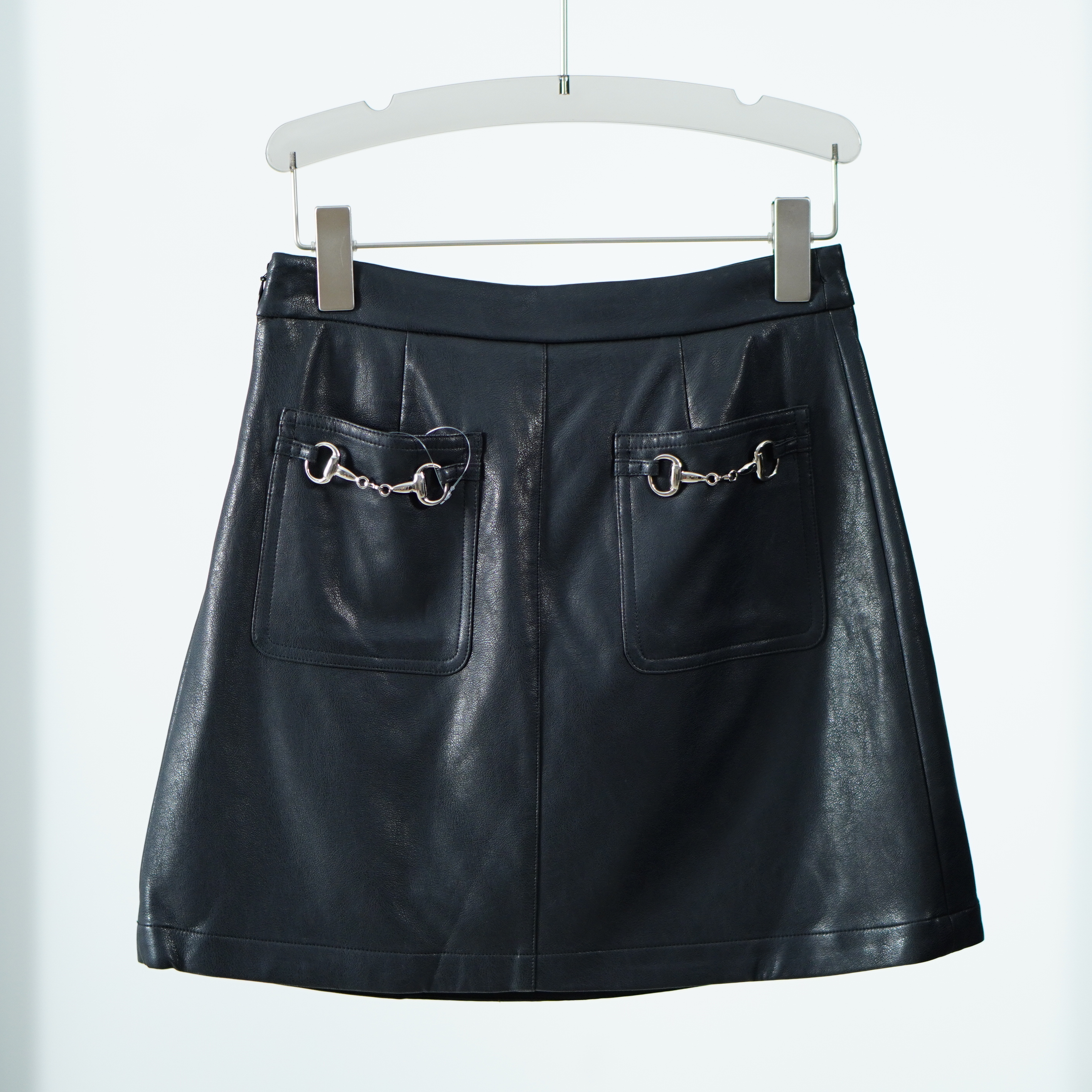 【三C・伊】HD480 女装秋百搭皮裙短裙黑色Y22320305Q20