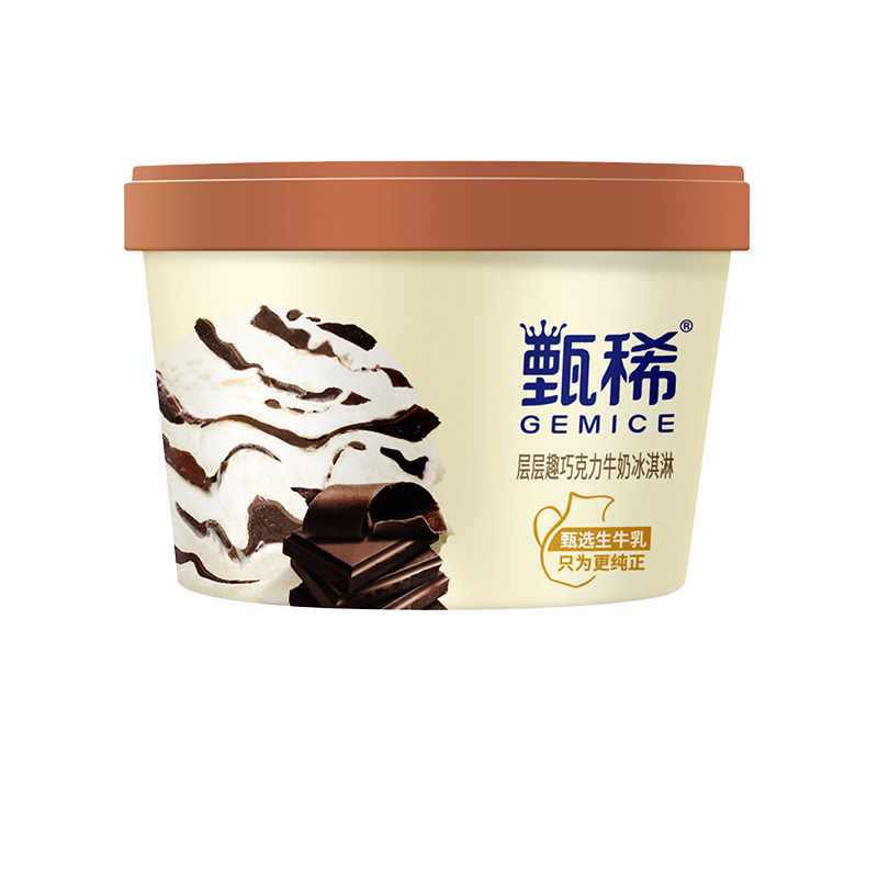 【京东次日达】【1杯】伊利甄稀层层趣巧克力牛奶杯冰淇淋雪糕