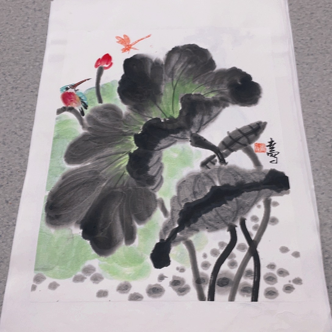 国画1.4平尺纯手绘国画作品