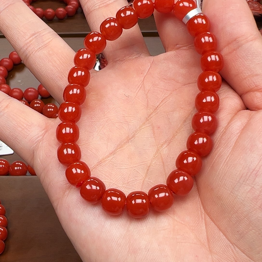 南红玛瑙未镶嵌手链保山料8m老型