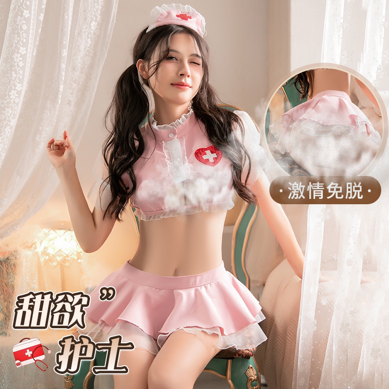 欲见/辣妹性感蕾丝睡衣裙纯欲风小胸显大