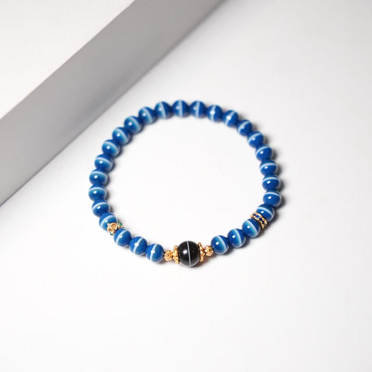 岚宫措| 蓝沁一线天珠手串 L200（多样性发货）