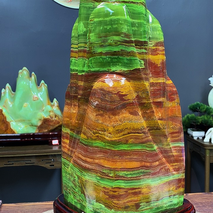 石材靠山摆件家居