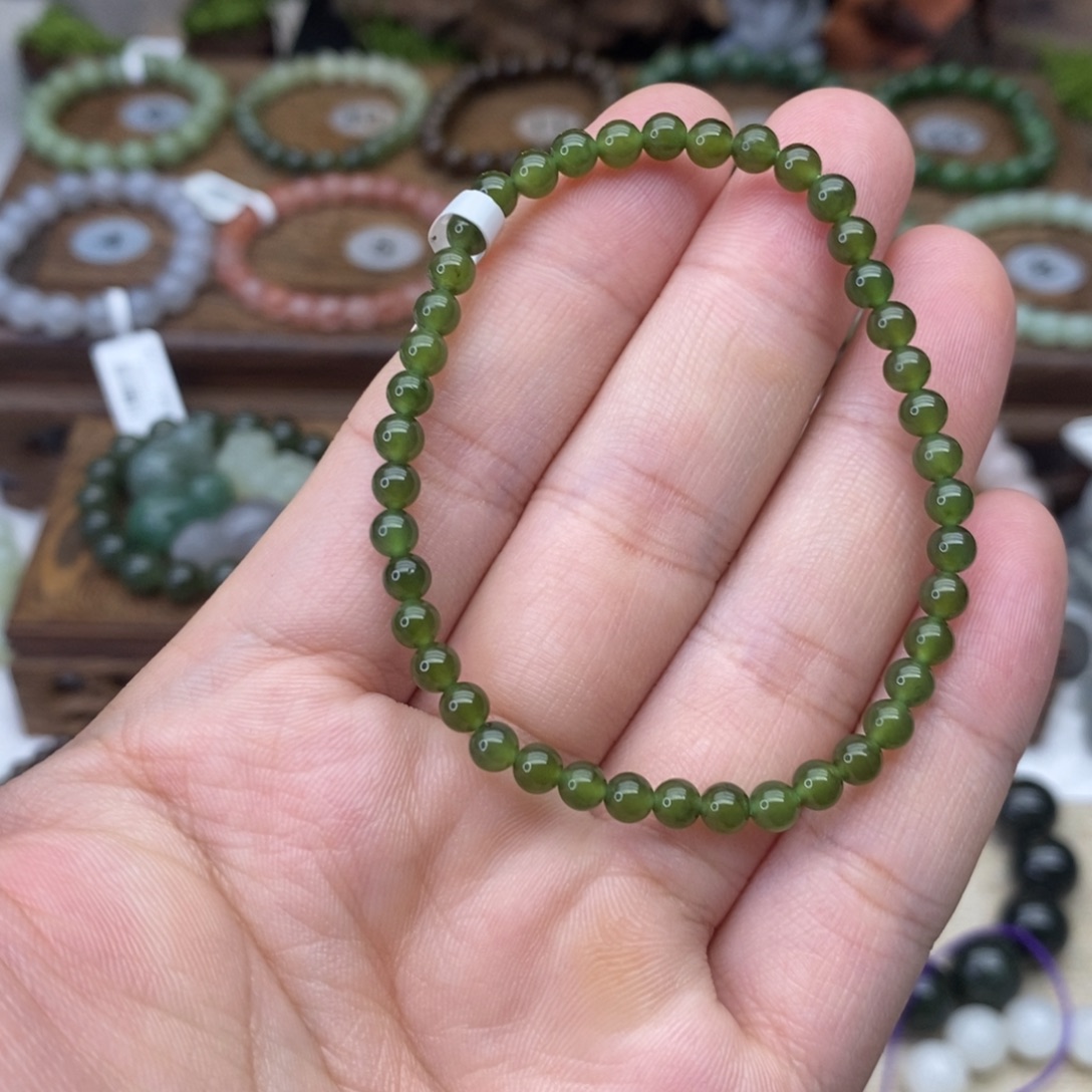 X***L和田玉未镶嵌手链卡4湖水绿