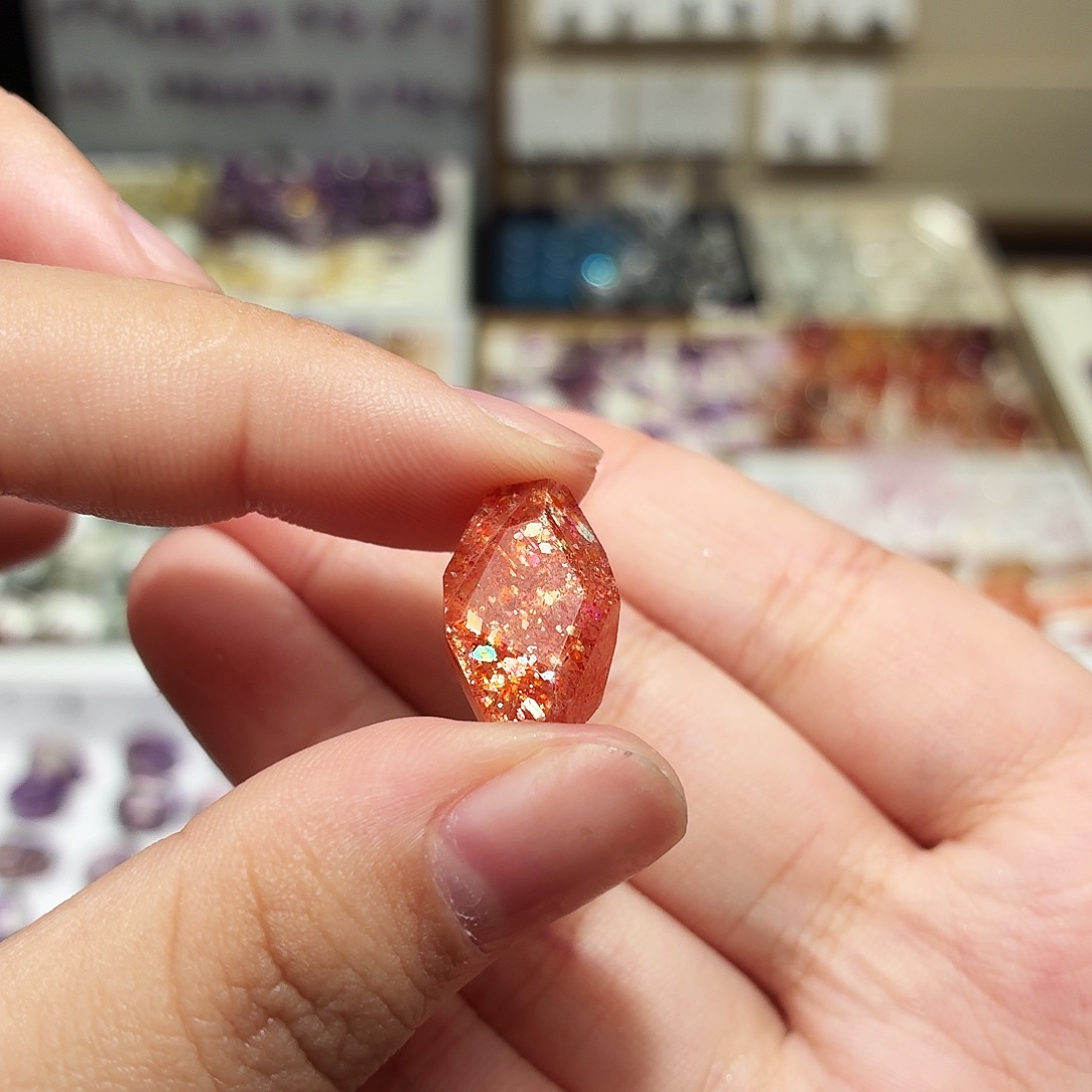 吊坠(不含链)水晶未镶嵌金太阳 随形 打孔定制不退换 