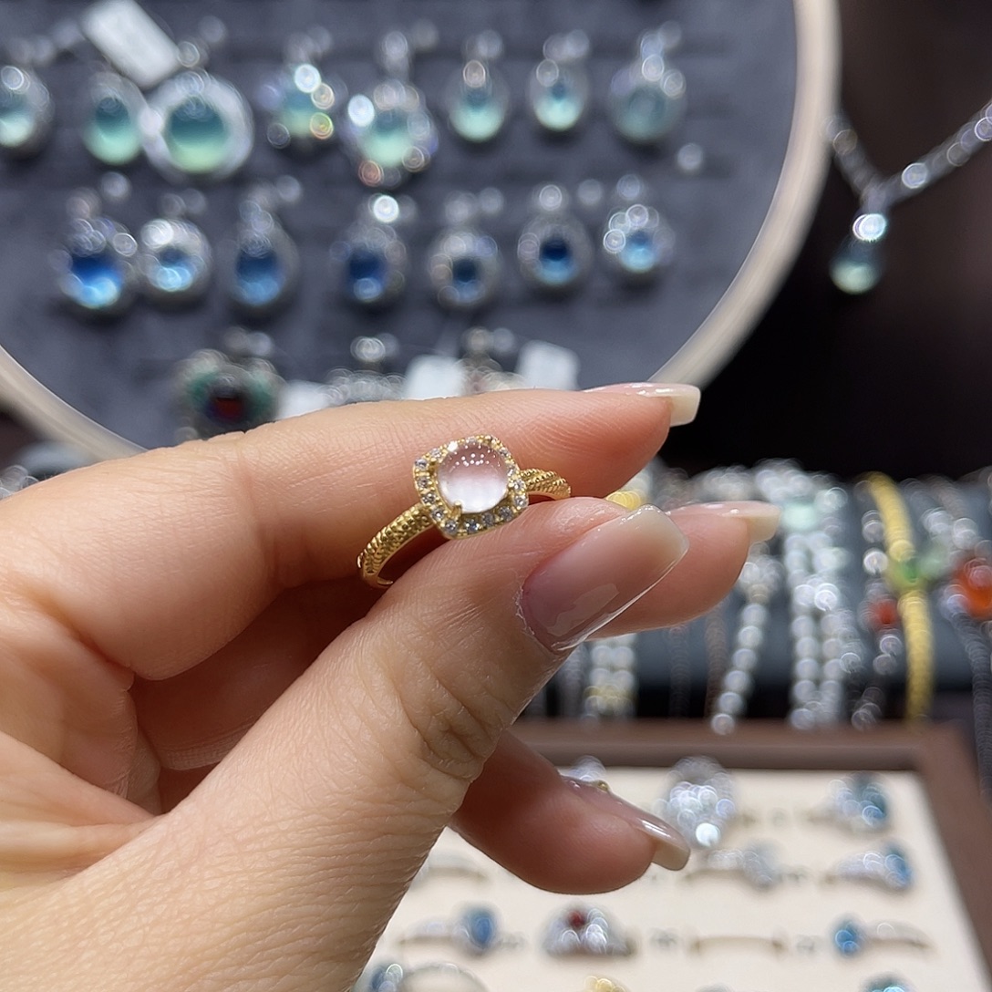 1***.戒指银S925镶嵌烟晶