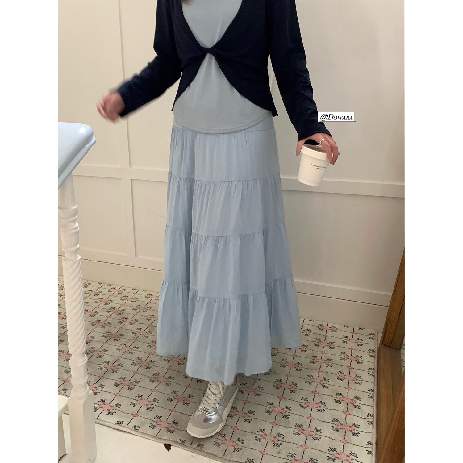 大婉酱微胖定制欧若风蛋糕裙百搭时尚文艺春夏显瘦半身裙女 6939D