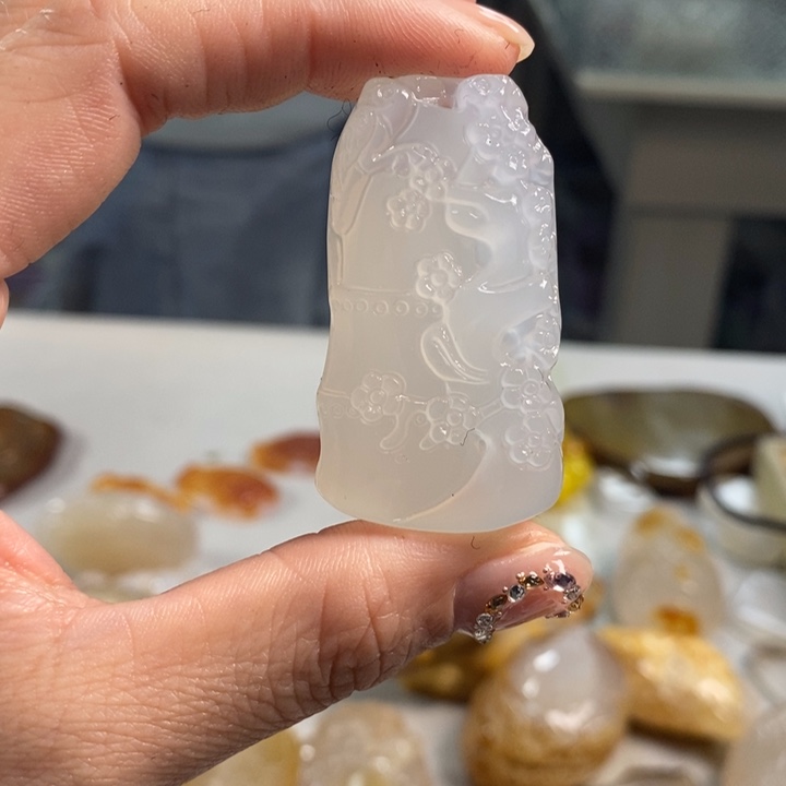 玛瑙/玉髓吊坠(不含链)未镶嵌