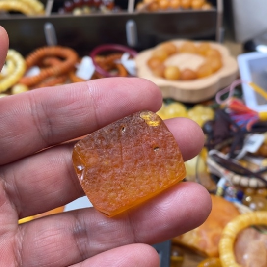 手链琥珀未镶嵌肉*君吊坠