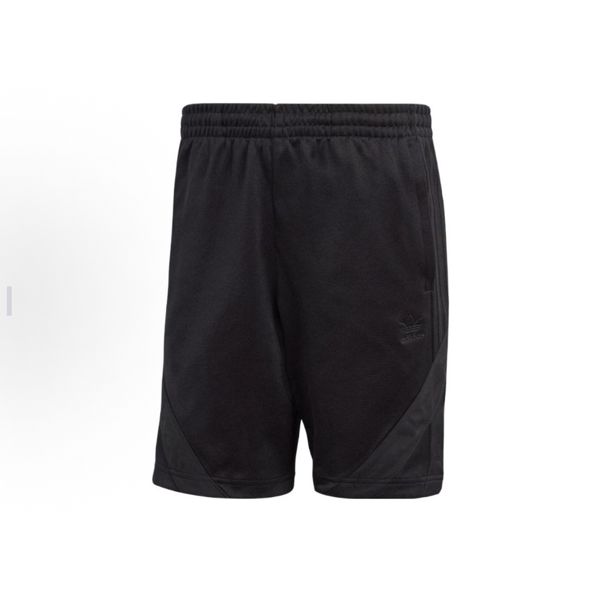 adidas originals三叶草 纯色松紧腰运动短裤 男款 黑色IC5988