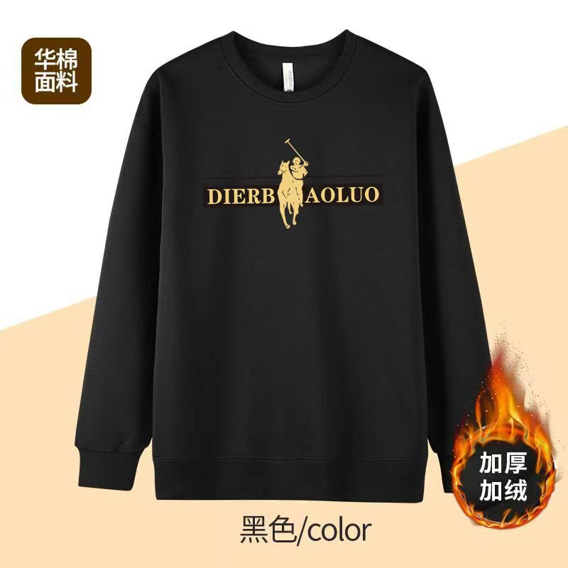 秋冬季加绒加厚时尚百搭休闲保暖重磅圆领卫衣