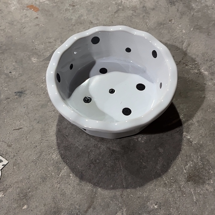 陶陶瓷波点沙拉碗微瑕