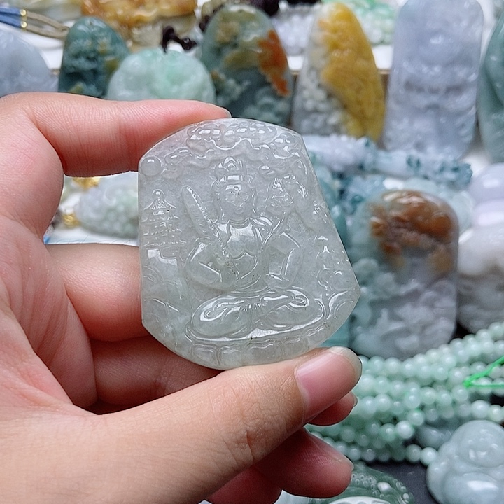 翡翠未镶嵌吊坠(不含链)1