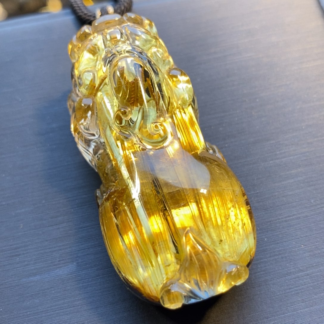 水晶颈饰未镶嵌钛晶貔貅吊坠