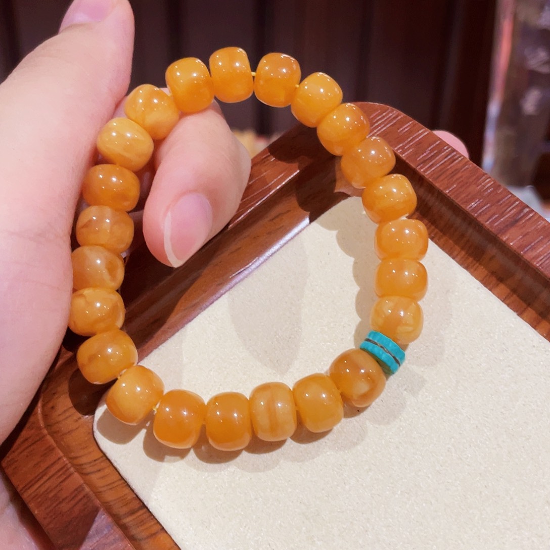 未镶嵌蜜蜡手链手串