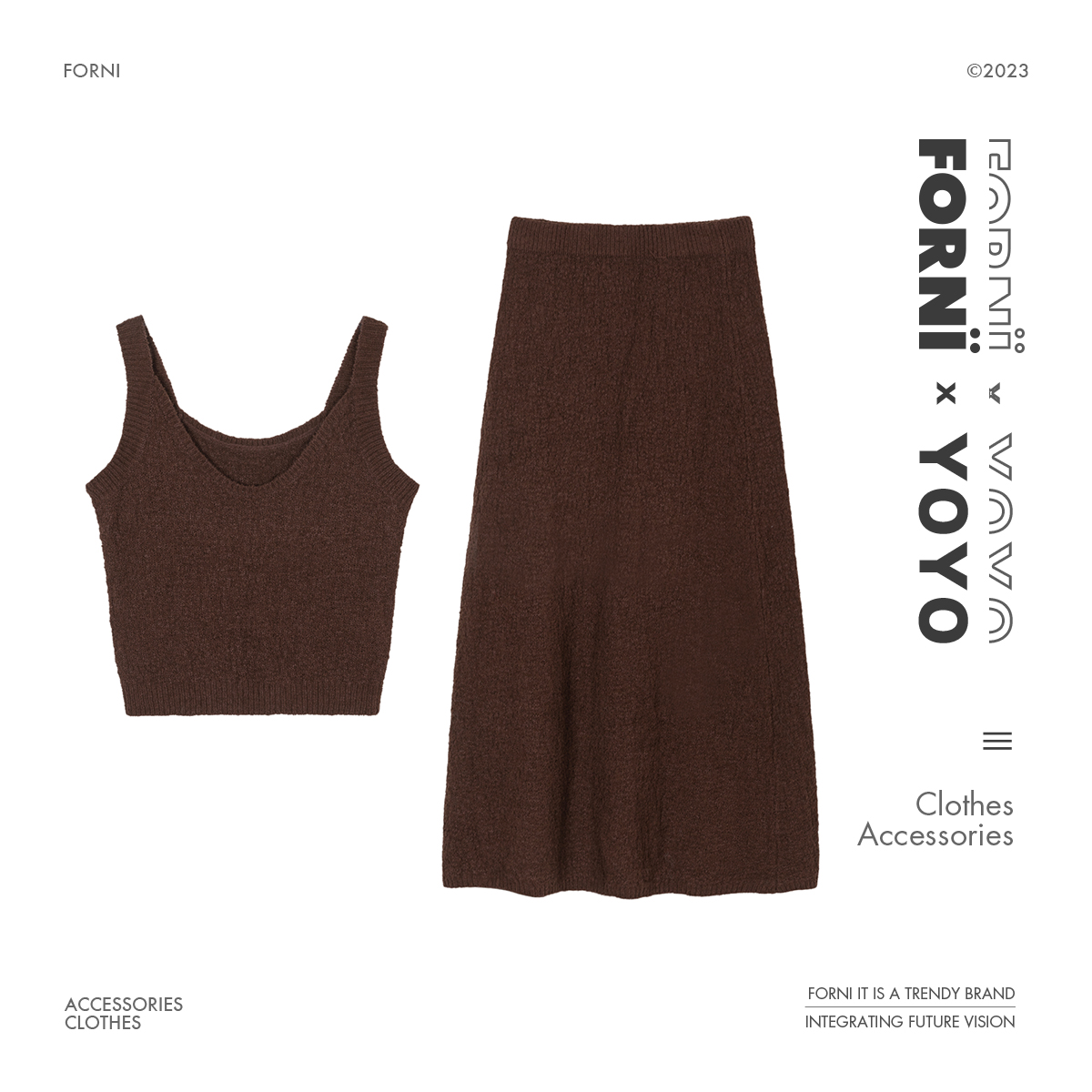 FORNI x YOYO 背心长裙套装
