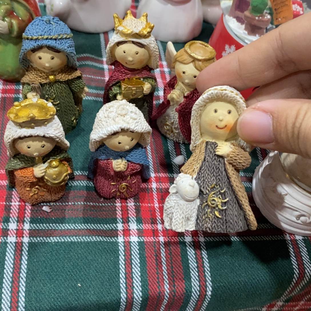 瓷片6个小人15米包邮