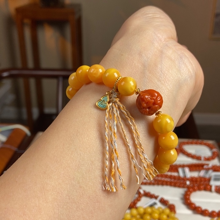 琥珀手链未镶嵌蜜蜡手串10