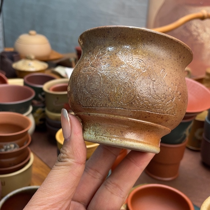 紫砂茶杯原矿紫砂主人杯