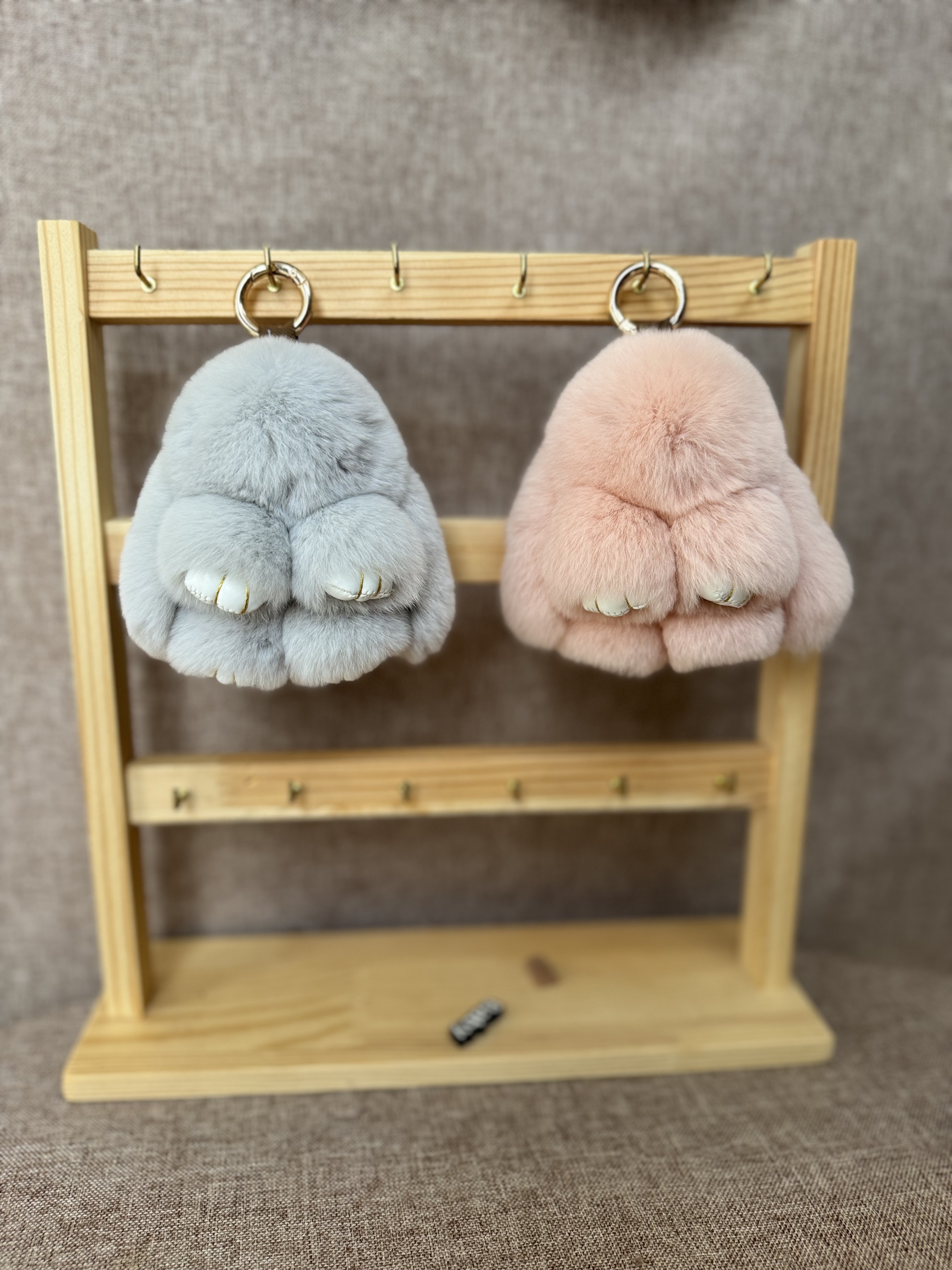 真獭兔毛可爱小兔包包挂件毛绒公仔玩偶汽车钥匙扣网红爆款最新款