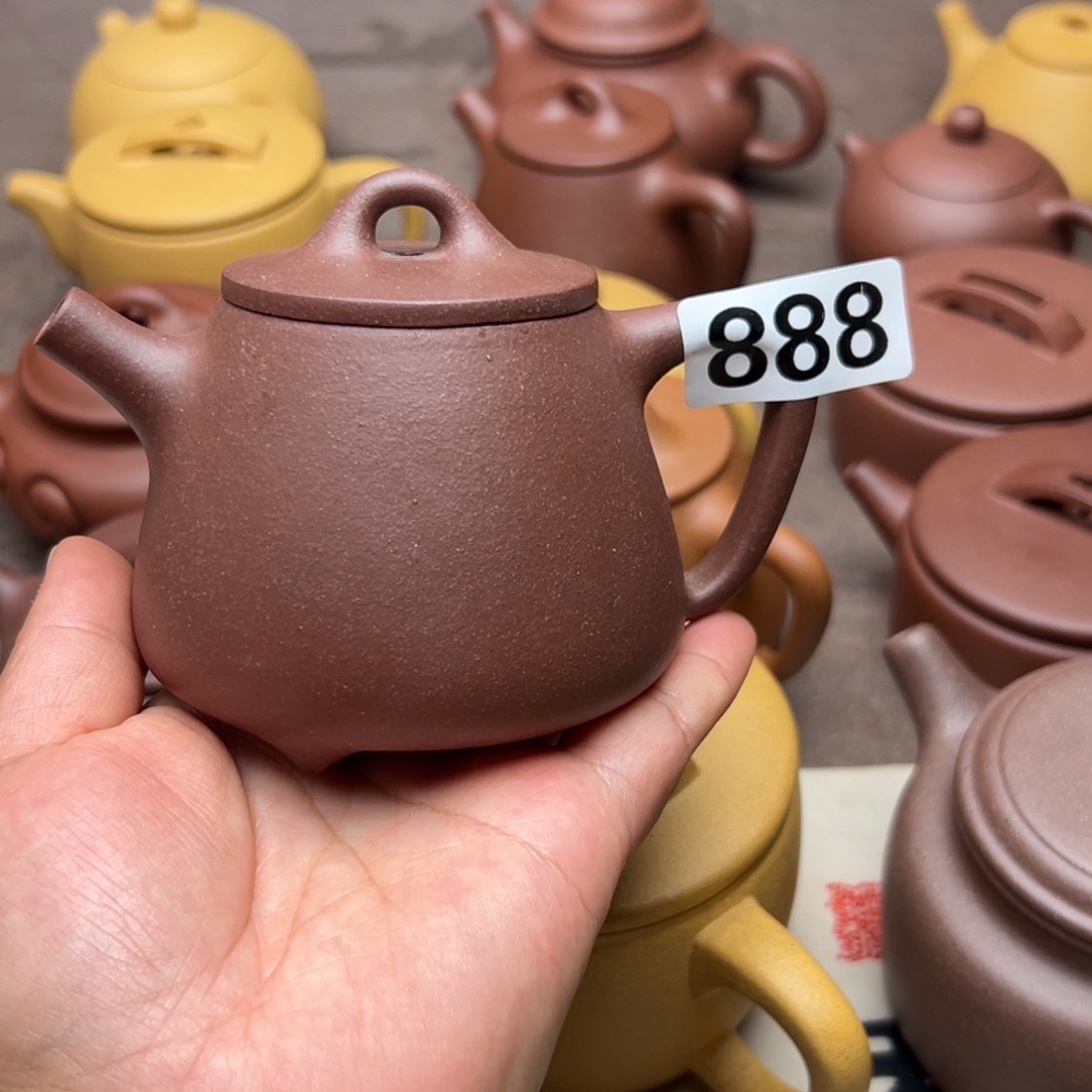 紫砂茶壶紫泥半手工210cc左右瑕疵