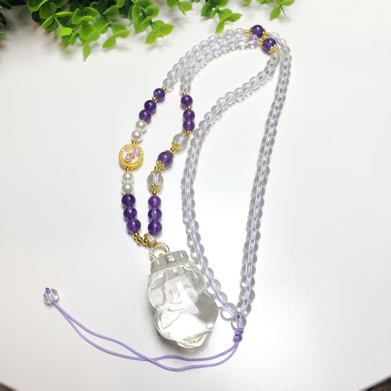 S704【赵小姐】水晶貔貅雕刻吊坠