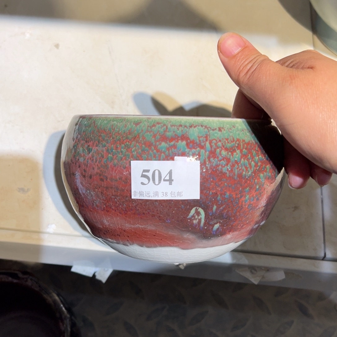 陶瓷口12高9 景德镇手工花盆