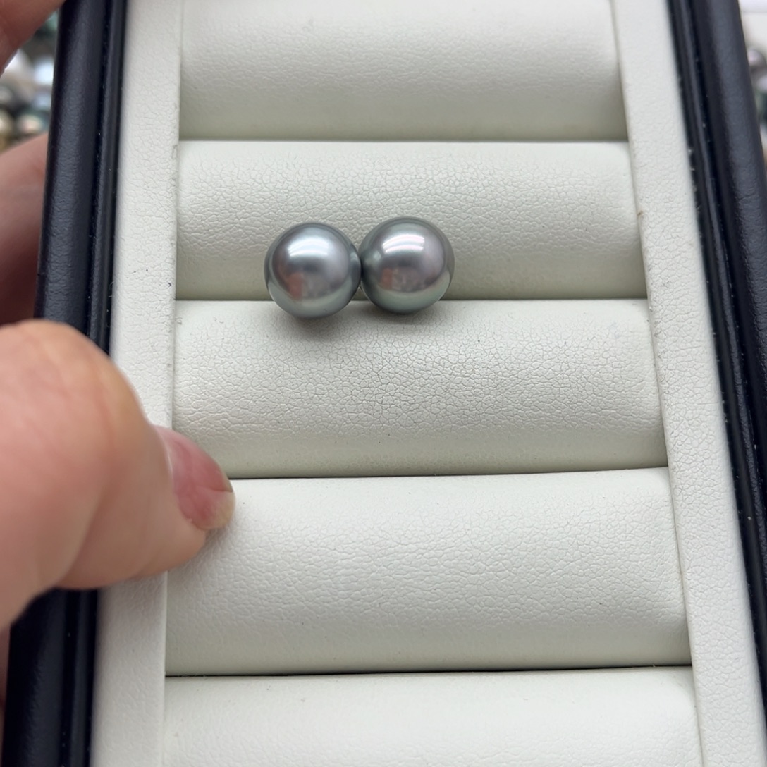 海水珍珠耳饰银S925镶嵌