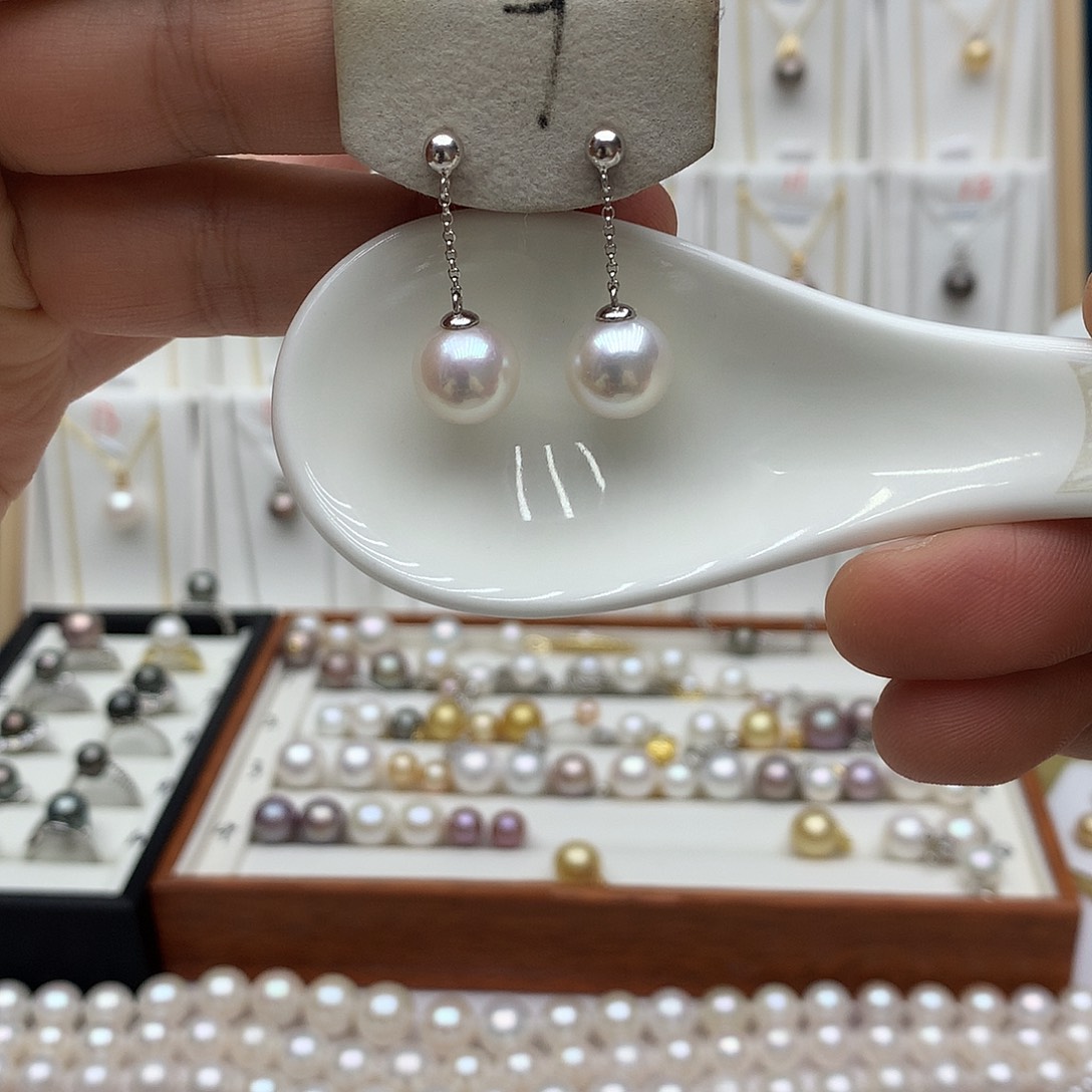 耳饰淡水珍珠银S925镶嵌