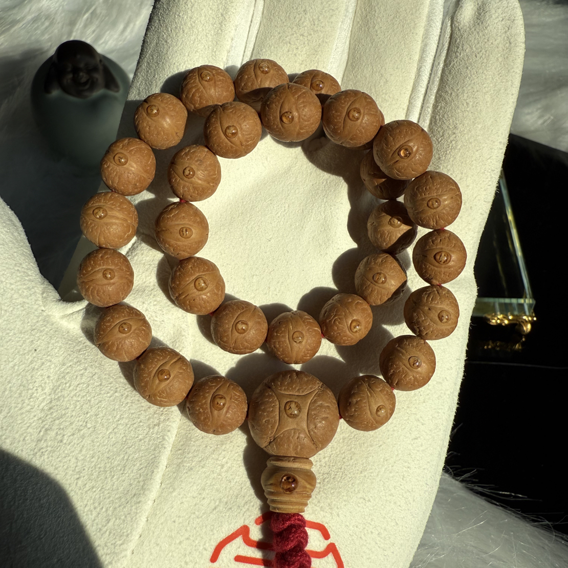 「福利品」10.7-11.3mm27+2备籽尼泊尔凤眼菩提文玩手串