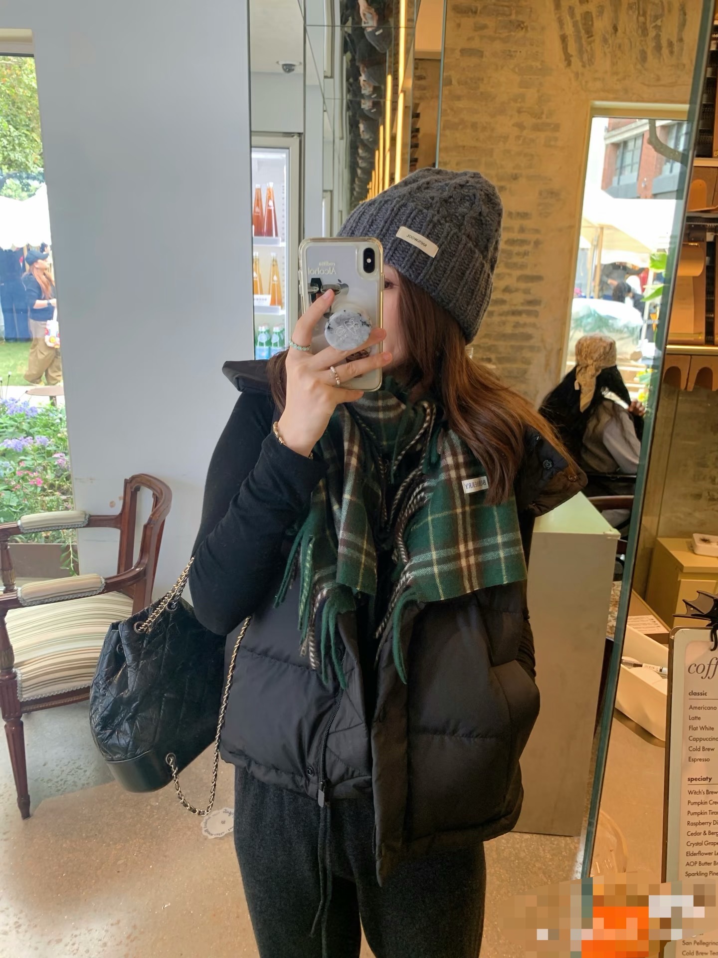 内蒙古围巾《高品质》经典格纹圣诞百搭时尚围巾